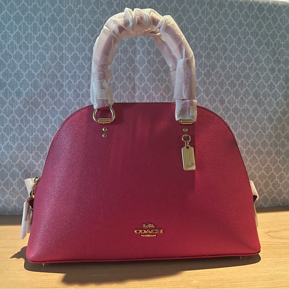 Coach Pink Katy Satchel with Signature Canvas Logo Strap 💕 - Picture 2 of 16